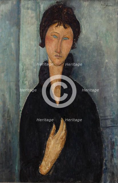 Woman with blue eyes, c1918. Creator: Amadeo Modigliani.