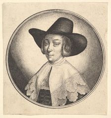 Woman with broad brimmed hat, 1642. Creator: Wenceslaus Hollar