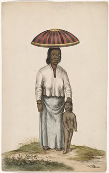 Woman with child, c.1675-c.1725. Creator: Anon