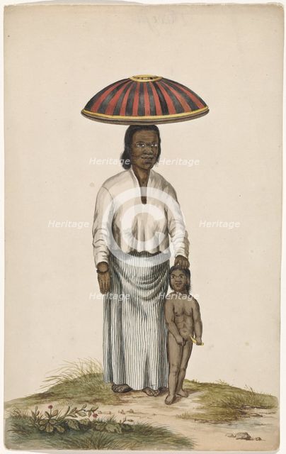 Woman with child, c.1675-c.1725. Creator: Anon.