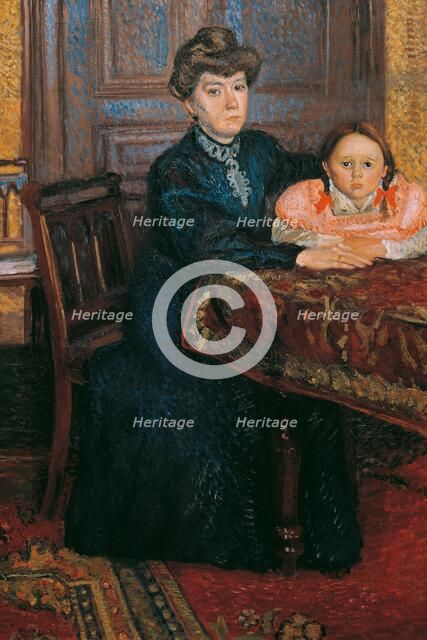 Woman with child (Mathilde Schönberg with daughter Gertrud), 1906. Creator: Gerstl, Richard (1883-1908).