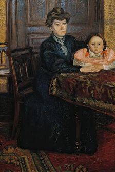 Woman with child (Mathilde Schönberg with daughter Gertrud), 1906. Creator: Richard Gerstl