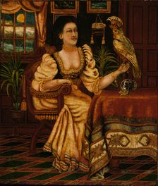 Woman with Cockatoo, ca. 1895-1917. Creator: Peter Oliver Foss