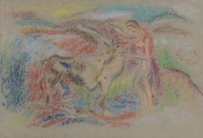 Woman with cow, 1935-1944. Creator: Arnold Peter Weisz-Kubincan