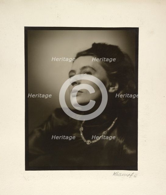 Woman with diamond necklace, 1945-1946. Creator: Gunther Krampf.
