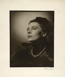 Woman with diamond necklace, 1945-1946. Creator: Gunther Krampf
