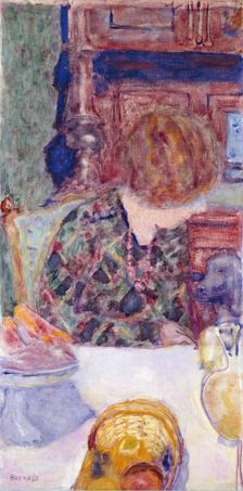 Woman with Dog, 1924. Creator: Pierre Bonnard