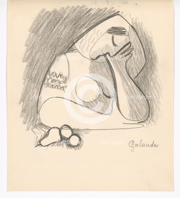 Woman with fruit, 1938. Creator: Mikulas Galanda.