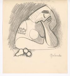 Woman with fruit, 1938. Creator: Mikulas Galanda