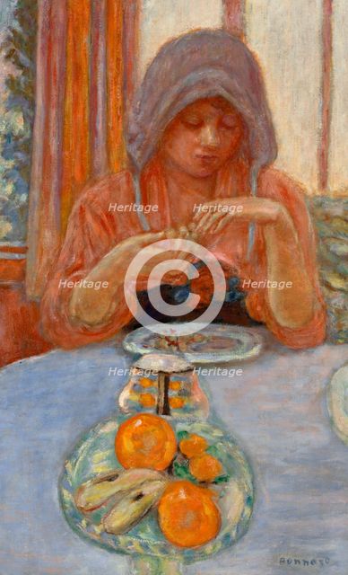Woman with fruit bowl (Femme au compotier de fruits), c1912. Creator: Pierre Bonnard.
