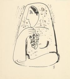 Woman with grapes, 1937-1938. Creator: Mikulas Galanda