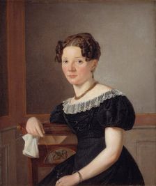 Woman with her Knitting - One of the Artist's Sisters (?), 1827. Creator: Wilhelm Bendz