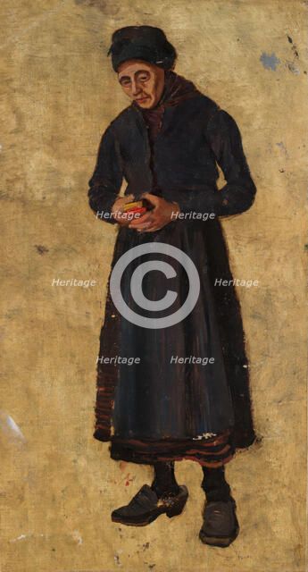 Woman with Hymnbook, Undated. Creator: Fredrik Jonas Lucian Botfield Collett.