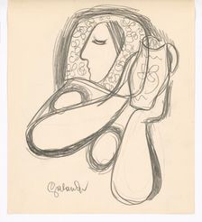 Woman with jug, 1938. Creator: Mikulas Galanda