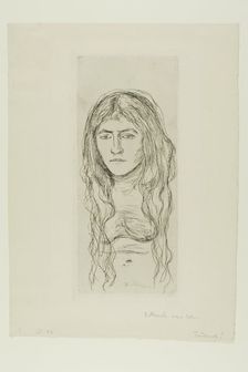 Woman with Long Hair, 1896. Creator: Edvard Munch