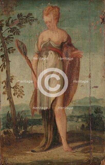 Woman with Mirror, 1540-1570. Creator: Circle of Lambert Sustris.