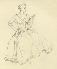 Woman with necklace, c1952. Creator: Shirley Markham