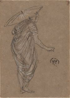 Woman with Parasol, 1870-1873. Creator: James Abbott McNeill Whistler
