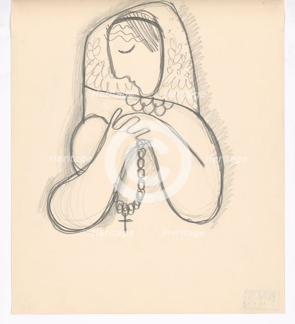 Woman with patrimony, 1938. Creator: Mikulas Galanda.
