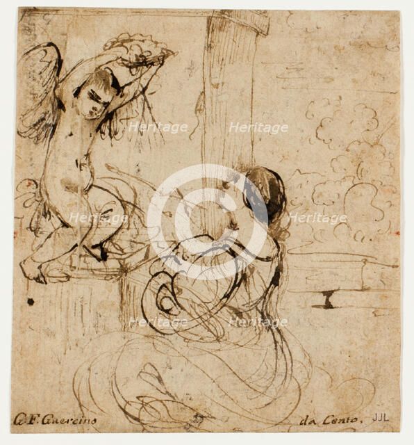 Woman with Putto, n.d. Creator: Guercino.