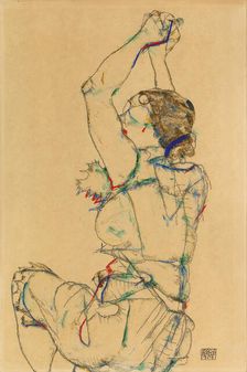 Woman with Raised Arms, 1914. Creator: Schiele, Egon (1890-1918)