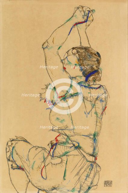 Woman with Raised Arms, 1914. Creator: Schiele, Egon (1890-1918).