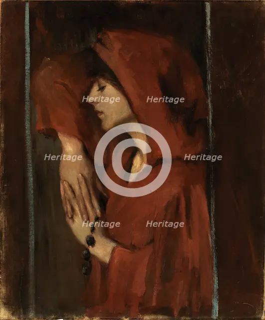 Woman with Red Hood, late 19th-early 20th century. Creator: Alice Pike Barney.
