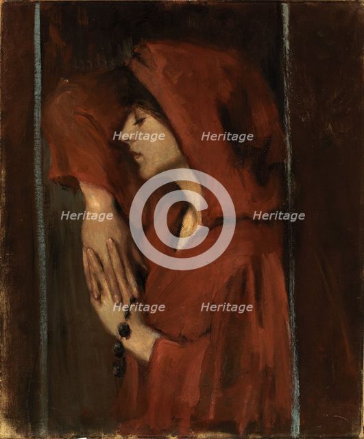 Woman with Red Hood, late 19th-early 20th century. Creator: Alice Pike Barney.