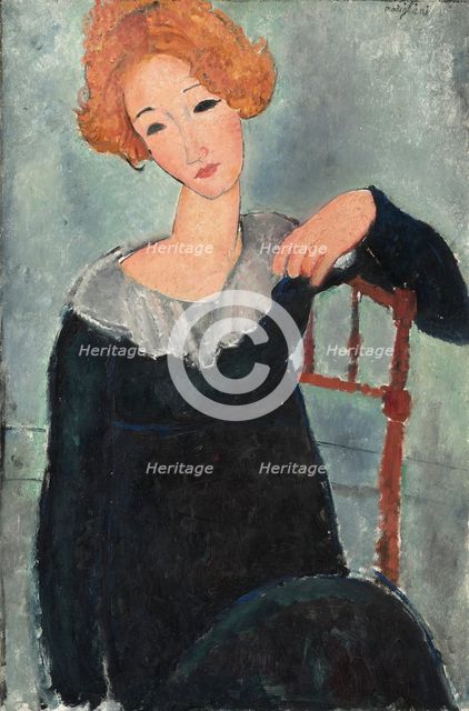 Woman with Red Hair, 1917. Creator: Modigliani, Amedeo (1884-1920).