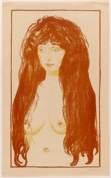 Woman with Red Hair and Green Eyes. The Sin, 1902. Creator: Edvard Munch