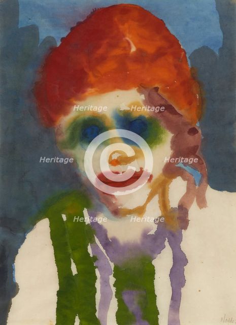 Woman with red headgear. Creator: Nolde, Emil (1867-1956).