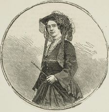 Woman with riding crop, 1865. Creator: Unknown