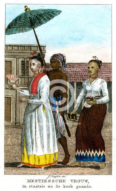 'Woman with servants', c1808.Artist: J Haafner
