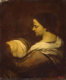 Woman with Sleeping Child , c. 1660. Creator: Martínez del Mazo, Juan Bautista (1605-1667)