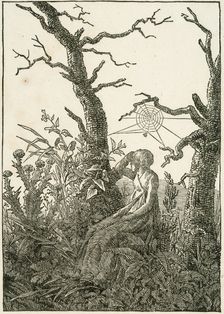 Woman with Spider's Web Between Bare Trees, 1803. Creator: Caspar David Friedrich