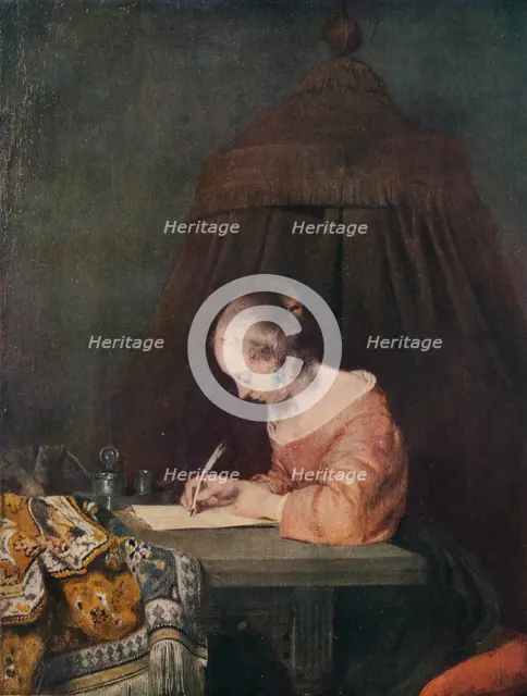 Woman Writing a Letter, c1655, (1938). Artist: Gerard Terborch II