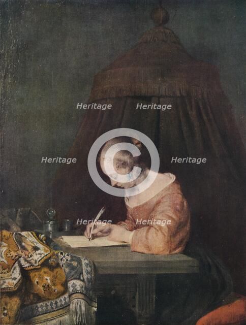 Woman Writing a Letter, c1655, (1938). Artist: Gerard Terborch II