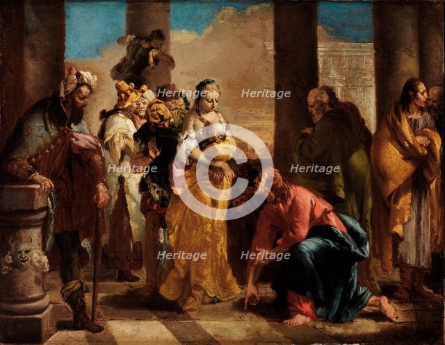 Woman Taken in Adultery, 18th century. Creator: Unknown.
