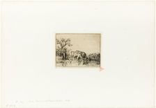 Woman Tending Two Cows, 1848. Creator: Charles Emile Jacque