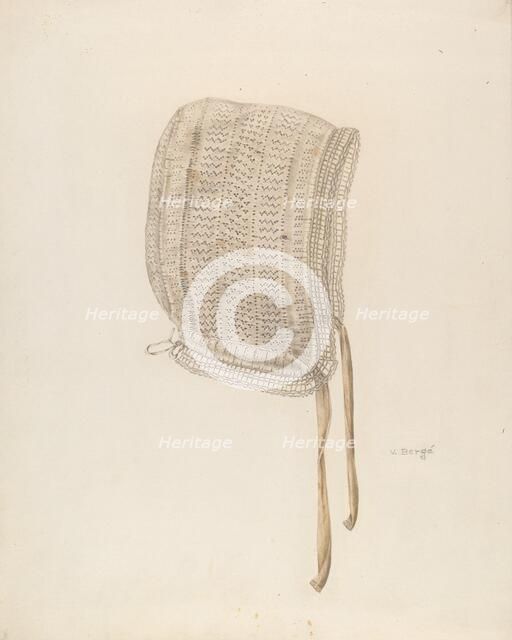 Woman's Night Cap, c. 1939. Creator: Virginia Berge.