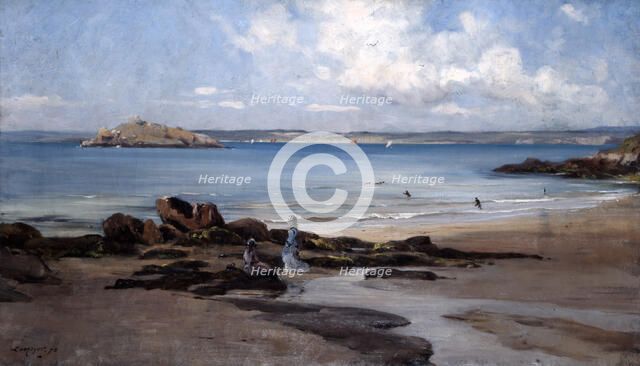 'Woman's Bathing Beach', 1876.  Artist: Emmanuel Lansyer