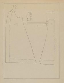 Woman's Coat (Pattern), c. 1937. Creator: Mina Greene
