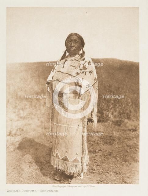 Woman's Costume-Cheyenne, 1927. Creator: Edward Sheriff Curtis.