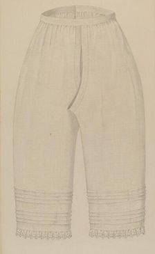 Woman's Drawers, c. 1937. Creator: Margaret Concha