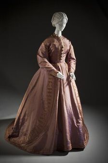 Woman's dress (bodice and skirt), England, c.1865. Creator: Unknown