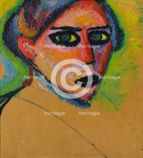Woman's face, c. 1911. Artist: Javlensky, Alexei, von (1864-1941)