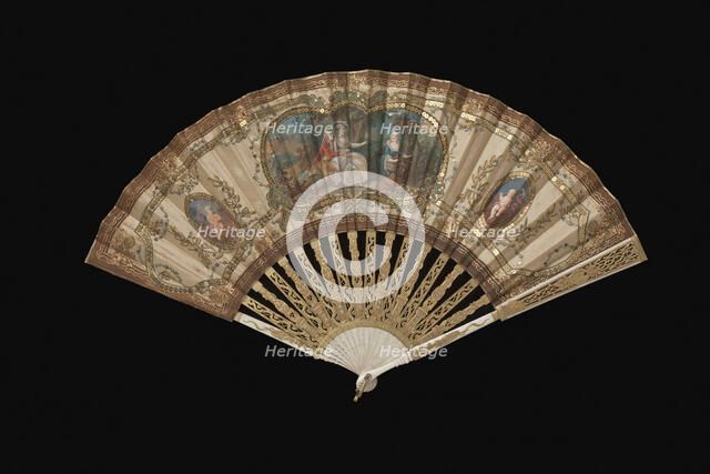 Woman's Folding Fan (image 1 of 2), c1780. Creator: Unknown.
