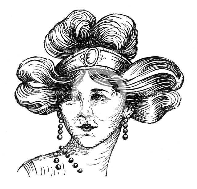 Woman's hairstyle, 1910. Artist: Unknown