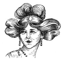 Woman's hairstyle, 1910