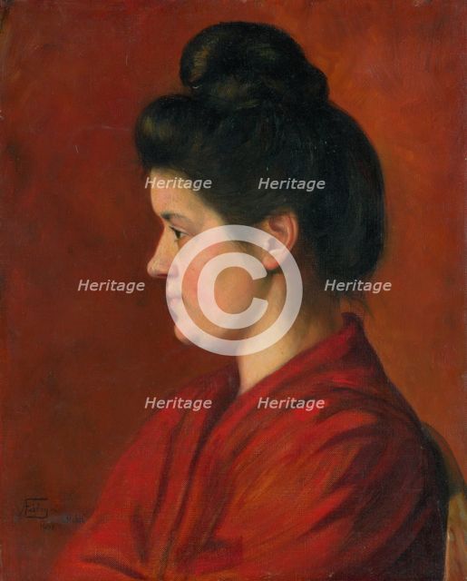 Woman's Head, 1901. Creator: Alojz Fabry.